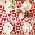 thumbnail image 5 of Valentine''s Day Rectangle Tablecloth Red Pink Hearts Plaids Fabric Table Cloth Washable Love Heart Table Cover for Wedding Anniversary, 60 x 84 Inch, 5 of 7