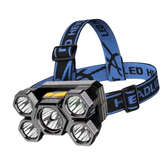 Summer Fall Saving Rechargeable Headlamp - Work Head Light,-Usb Head Lamp To Wear For Camping,Hiking,Outdoors Blue