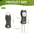 thumbnail image 2 of Uxcell Golf Divot Repair Tool, Foldable Metal Golf Green Divot Tool with Magnetic Ball Marker Grey, 2 of 7