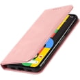 thumbnail image 5 of Designed for Pixel 4a Wallet Case,Premium PU Leather Flip Folio Case with Card Slot,Stand Holder,Magnetic Closure TPU Case for Google Pixel 4a 4G 5.81",Rose Gold, 5 of 14