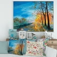 thumbnail image 2 of Designart 'Autumn Road in Evening' Traditional Framed Canvas Wall Art Print, 2 of 5