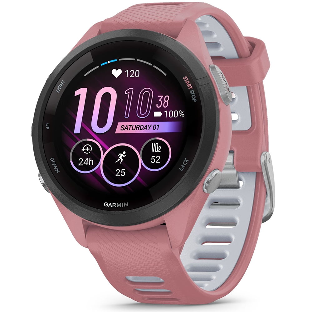 Garmin 010-02810-05 Forerunner 265S GPS Smartwatch Light Pink/Whitestone | Official USA Partner Model | Bundle with 2 YR CPS Enhanced Protection Pack
