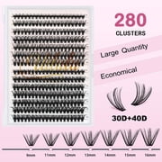 Lash Clusters Kit for DIY Lash Extension at Home, 30&40D False Eyelashes Set wit