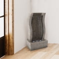 thumbnail image 5 of Pure Garden Freestanding Outdoor Stone Wall Waterfall Fountain (Silver), 5 of 8