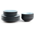 thumbnail image 2 of Stoneware Two-Tone Life Dinner Set，Outside Shiny + Inside Matte Glaze, 2 of 14
