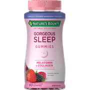 Nature's Bounty Optimal Solutions Gorgeous Sleep, with Melatonin & Collagen, 60 Gummies