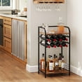 thumbnail image 5 of 3-Tier Wine  Table with 8-Bottle Wine Rack, Mini Liquor Cabinet for Home Living Room, 5 of 8