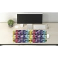 thumbnail image 2 of Colorful Computer Mouse Pad, Diagonal Geometrical Houndstooth Pattern in Rainbow Colors on Grey Background, Rectangle Non-Slip Rubber Mousepad Large, 31" x 12" Gaming Size, Multicolor, by Ambesonne, 2 of 2
