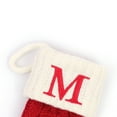 thumbnail image 3 of Calcetín de regalo de Navidad Lucakuins, letras iniciales patrón de copo de nieve de punto medias de dibujos animados contenedor de regalo de tela bolsa decorativa Lucakuins Festival, 3 of 5