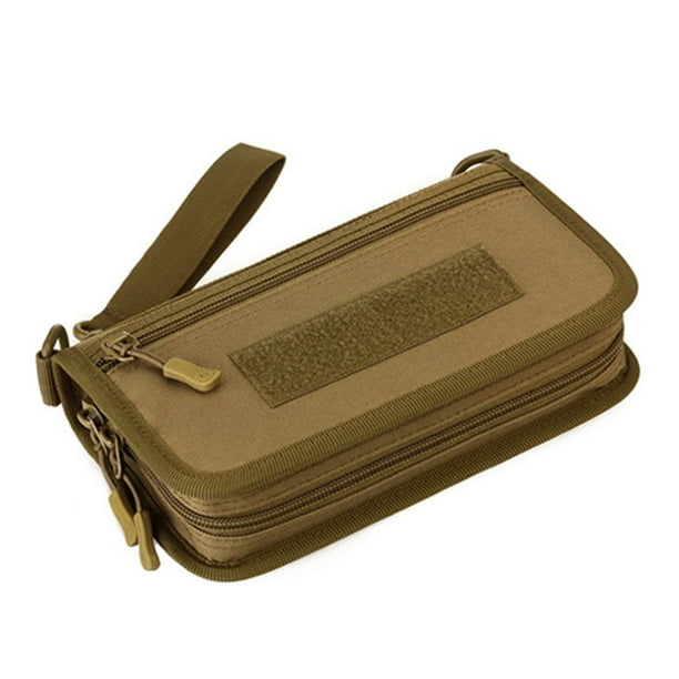Eigraketly Cartera de mano, bolso de mano, bolsa para deportes al aire libre, accesorio de camuflaje para tarjetas bancarias, riñonera, accesorios de Escalada Marrón Eigraketly OD024225-02