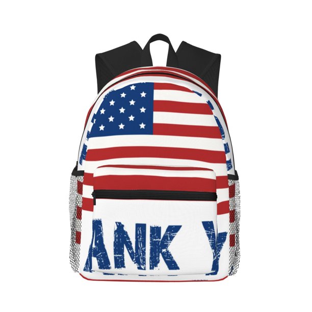 Easygdp Thank You Veterans Mochila Casual para Portátil, Mochila para Escuela, Viajes, Negocios