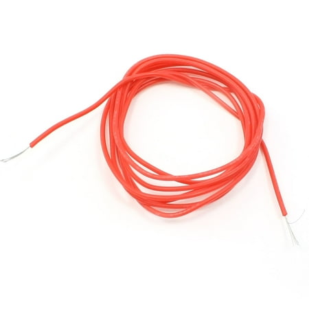 Flexible Copper Water Connectors Unique Bargains Copper Core Silicone Connector Flexible Wire Cable Red 26AWG 3.3Ft Long ()