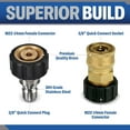 thumbnail image 3 of Pressure Washer M22 14mm Quick Connect Adapter Set Variations, 3 of 11