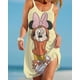 thumbnail image 1 of Disney-vestido de Minnie y Mickey Mouse para mujer, traje informal con estampado 3D, sin mangas, cuello Halter, holgado, Kawaii, 1 of 5