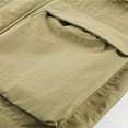 thumbnail image 5 of XFLWAM Men's Cargo Utility Vest Travel Fishing Work Outdoor Safari Vest Jackets with Pockets Casual Quick-drying Loose Hiking Vest Khaki M, 5 of 8