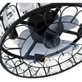 thumbnail image 6 of OUKANING Caged Low Profile Ceiling Fan with Light, 3 Speeds Adjustable,Enclosed Ceiling Fan Lights with Remote, Industrial Ceiling Fans for Living Room, Bedroom, Kitchen (Black3), 6 of 8