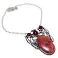 thumbnail image 2 of Natural Rhodonite, Onyx Gemstone 925 Sterling Silver Gift Necklace 18", 2 of 2