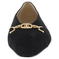 thumbnail image 3 of Sam Edelman Jenica Black Metallic Chain Details Slip On Pointed Toe Dress Flats (Black, 8), 3 of 3