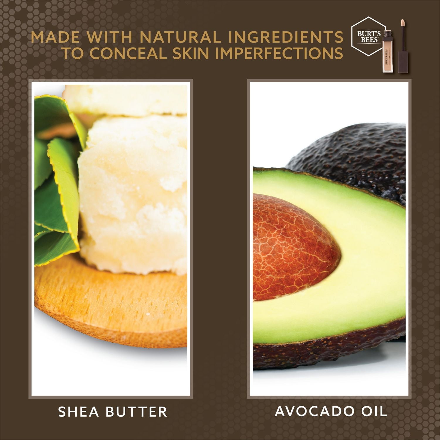 Correcteur Burt’s Bees, brun profond ‒ 1 tube