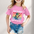 thumbnail image 2 of Chemises pour Tout-Petits Garçon Fille Mode Décontractée Imprimé Col Rond Manches Courtes T-Shirt Hauts pour Filles, T-Shirts Roses 4 Ans-5 Ans, 2 of 4