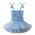 thumbnail image 2 of LYHaoo Baby Girls Mesh Tutu Dress Toddler Sleeveless Baby Girl Rainbow Tutu Princess Skirt Dress,Dresses for Girls Sizes 18-24 Months Blue, 2 of 3