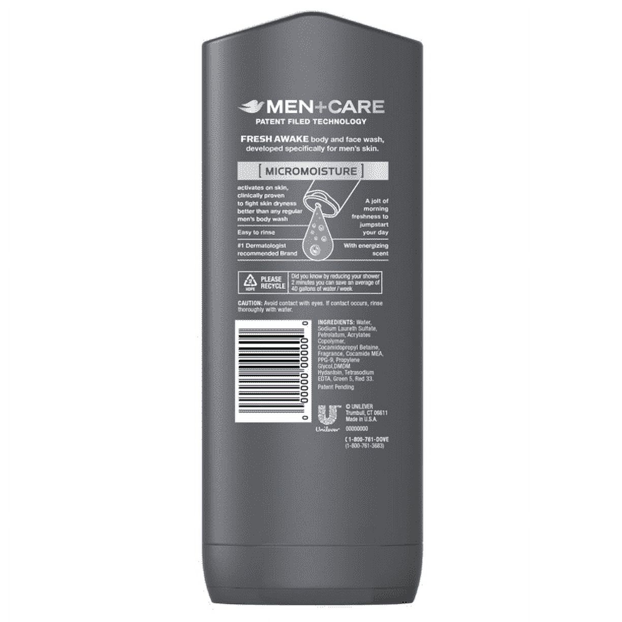 Dove Men+Care Clean Comfort Micro Moisture Body Face Wash 13.5 oz, Pack of 6