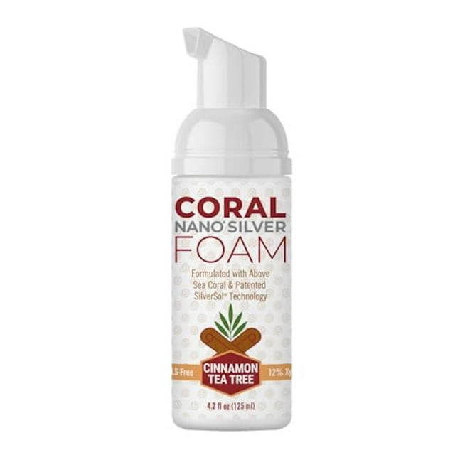 Pasta de dientes Coral Nano Silver, espumosa, canela, árbol de té, 120 ml