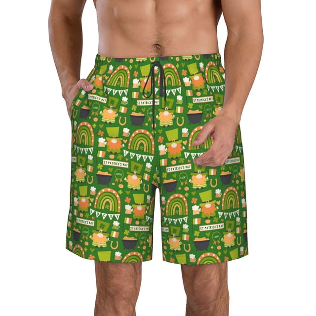 Fotbe traditional Irish colours Trajes de Baño Estampados para Hombre, Shorts de Verano de Secado Rápido, Ropa de Playa, Bañadores-Small