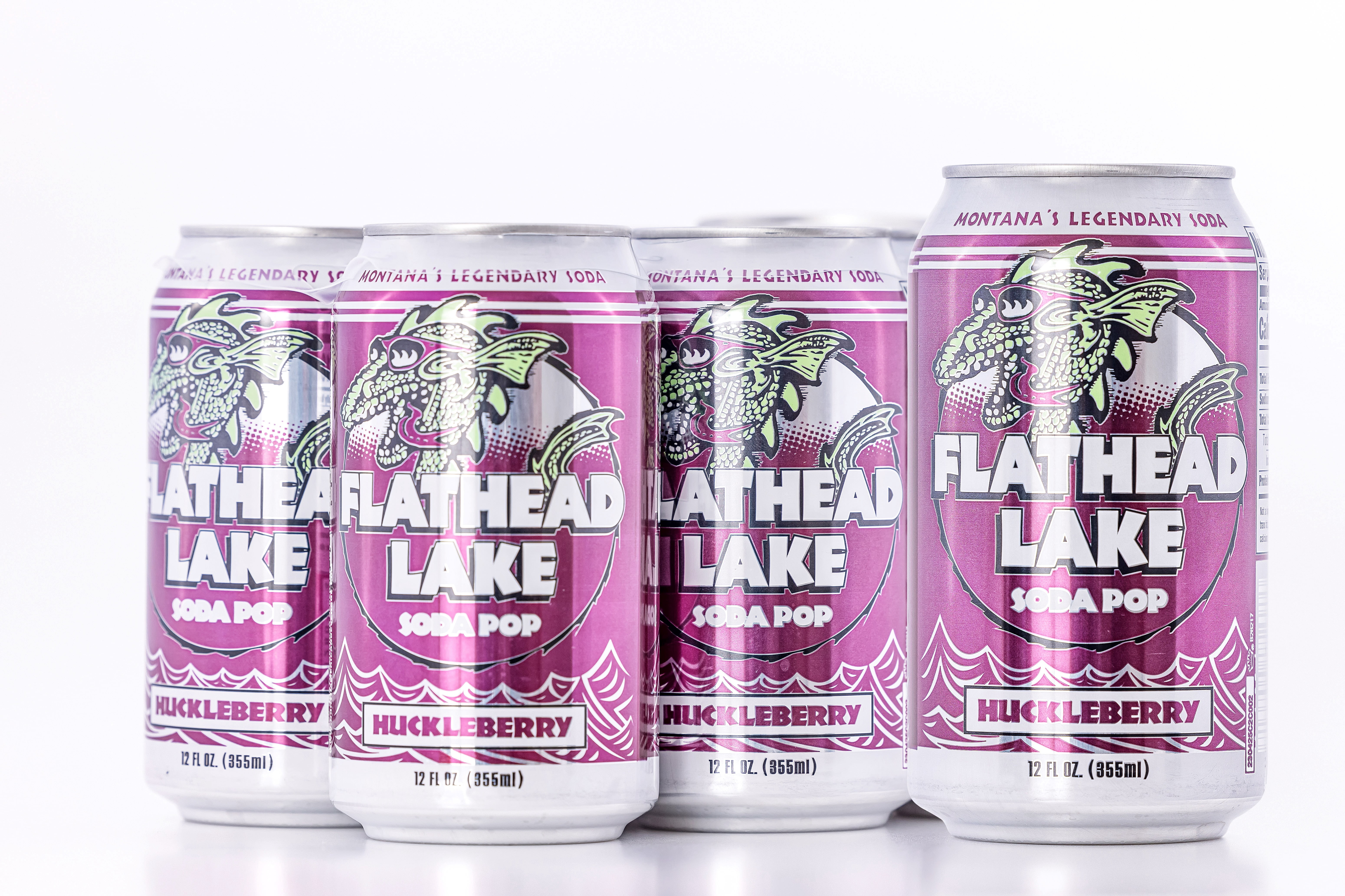Flathead Lake Soda Pop (Huckleberry Cans) 24 Pack