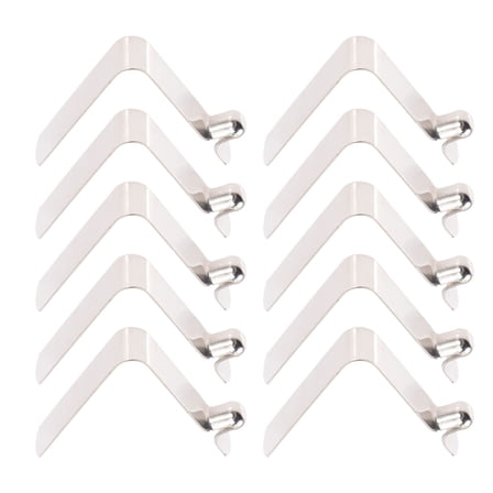 LULULION 20Pcs Plated Snap Clip V Shape Buckle Locking Tube for Tent Pole and DIY