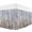 Light Blue Light Gray, variant on Grey Forest Bed Skirt Queen Size, Modern Oil Painting Art Wrap Around Bed Skirting with Adjustable Elastic Strap, Dust Ruffle Pleated Bedskirts 16 Inch Drop for Bedroom Queen Beds