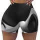 thumbnail image 2 of Fotbe Black White Fluid Sculpture Shorts Sin Costuras – Shorts Deportivos de Cintura Alta para Mujer, Elásticos para Gimnasio, Yoga, Running o Ciclismo-X-Large, 2 of 8