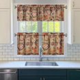 thumbnail image 3 of Fall Kitchen Curtains 24 Inch Short - 3 Panel Set, Autumn Harvest Print, Rod Pocket Window Treatment for Thanksgiving, Farmhouse, Cafe, Living Room - Machine Washable, 3 of 6