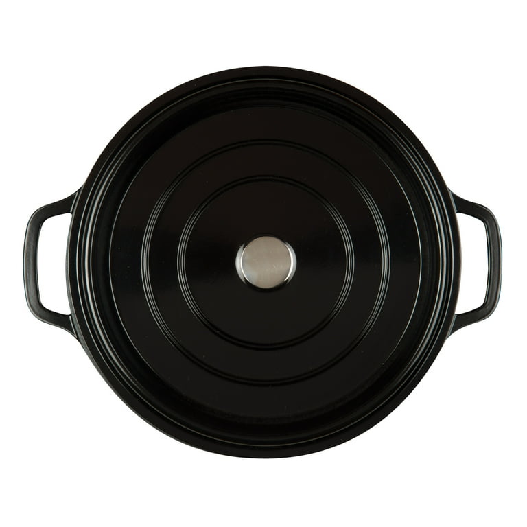 MasterPan 7 qt Non Stick Cast Aluminum Dutch Oven 11 in Black