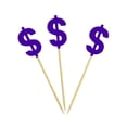 thumbnail image 3 of Darling Souvenir, Dollar Sign Cupcake Toppers, Birthday Wedding Party Dessert Decorations - Pack Of 20, 3 of 3