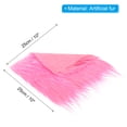 thumbnail image 2 of Unique Bargains Plush Faux Fur Fabric Square, 10' x 10' Fluffy Faux Fur Patches Cuts, Pink 2Pack, 2 of 6