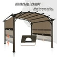 thumbnail image 4 of EAGLE PEAK 11.4 x 11.4 FT Outdoor Pergola with Retractable Shade Canopy, Wood Grain Frame, Tan Top, 4 of 6