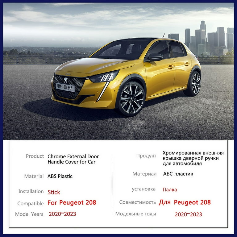 for Peugeot 208 MK2 P21 2020 2021 2022 2023 Gloss Black Door Handle Cover Stickers Catch Trim Car Protective Accessories Gadgets Walmart