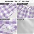 thumbnail image 3 of Cute Pastel Lavender Gingham Pattern Swim Trunks Board Shorts Beach Pants Bathing Bottoms 4T, 3 of 7
