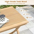 thumbnail image 6 of Costway 27.5" Patio Bistro Table with Slatted Tabletop Indonesia Teak Wood & Thickened Top, 6 of 10
