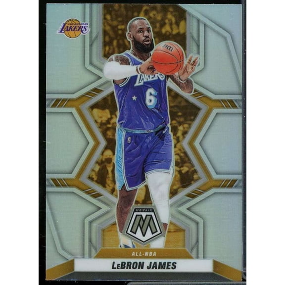 LeBron James ALL Card 2021-22 Panini Mosaic Silver #286