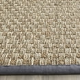 thumbnail image 4 of SAFAVIEH Natural Fiber Arbor Bordered Area Rug, Natural/Dark Gray, 10' x 10' Square - Large - Coastal Design, Natural & Dark Grey, Seagrass, Ideal for Entryway, Kitchen, Living Room, Office, 4 of 12