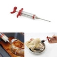 thumbnail image 3 of Plastic Marinade Injector Syringe with Screw-on Meat Needle for BBQ Grill, 1-oz, Red,Red, 3 of 9