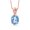 Millennium Blue||Near Colorless (GH), variant on 18K Rose Gold Plated Silver Pendant with Chain Oval Millennium Blue Mystic Quartz and Moissanite (3.64 Cttw)