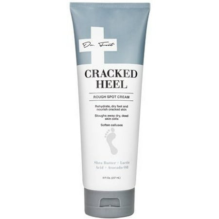 Dr. Foot Cracked Heel Cream. Cream for cracked heels, rough spots, and dry feet. 8oz (Best Foot Cream For Dry Cracked Heels)