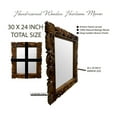 thumbnail image 6 of 30x24 Wooden Mirror Carved | Traditional Handcrafted Vintage Scroll Brown Wood Mirror | DecorShore, 6 of 7