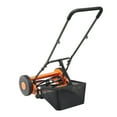 thumbnail image 3 of 14" 5-Blade Manual Push Reel Lawn Mower with Adjustable Cutting Height, Grass Catcher & 2 Wheels  Easy Maintenance, Quiet Operation, Eco-Friendly, 3 of 9