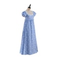 thumbnail image 3 of Women's Regency Inspired Vintage High Waist Victorian Tea Dress Elegant Long Gown, 3 of 7