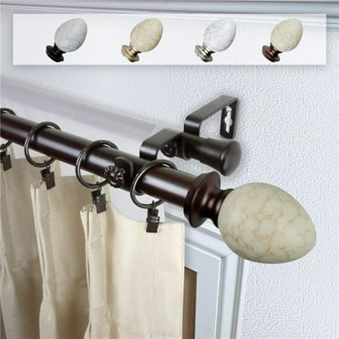 Central Design 100-73-999-D 1 in. Dia. Afra Curtain Rod, Bronze - 120-170 in.