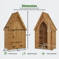 thumbnail image 3 of MCombo Waterproof Wooden Garden Storage Shed, 82.7" x 47.2" x 28.7", Natural, 3 of 7